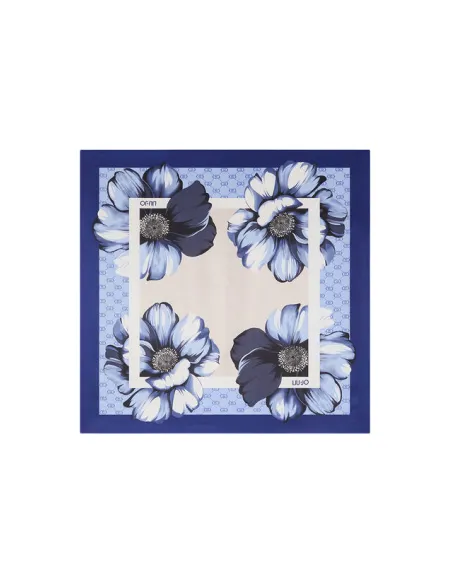 Liu Jo Maxi Flower Schal, blau