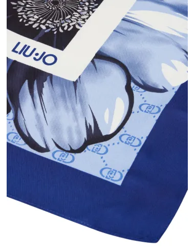 Liu Jo Maxi Flower Schal, blau