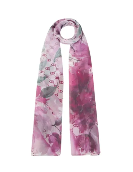 Stola Watercolor Flower Liu Jo, sangria