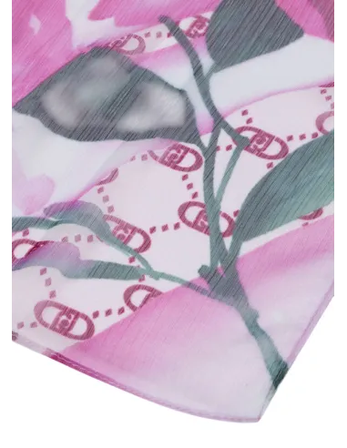 Liu Jo stole with logo, sangria