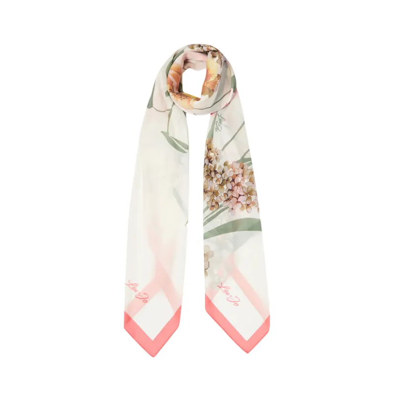 Liu Jo white scarf with flowers