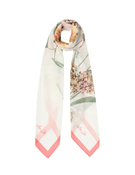 Liu Jo white scarf with flowers