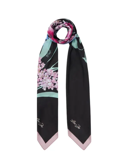 Liu Jo Schal schwarz mit Blumen