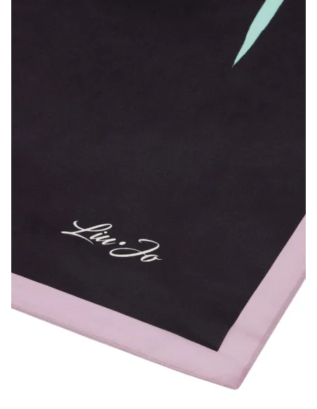 Liu Jo black scarf with flowers