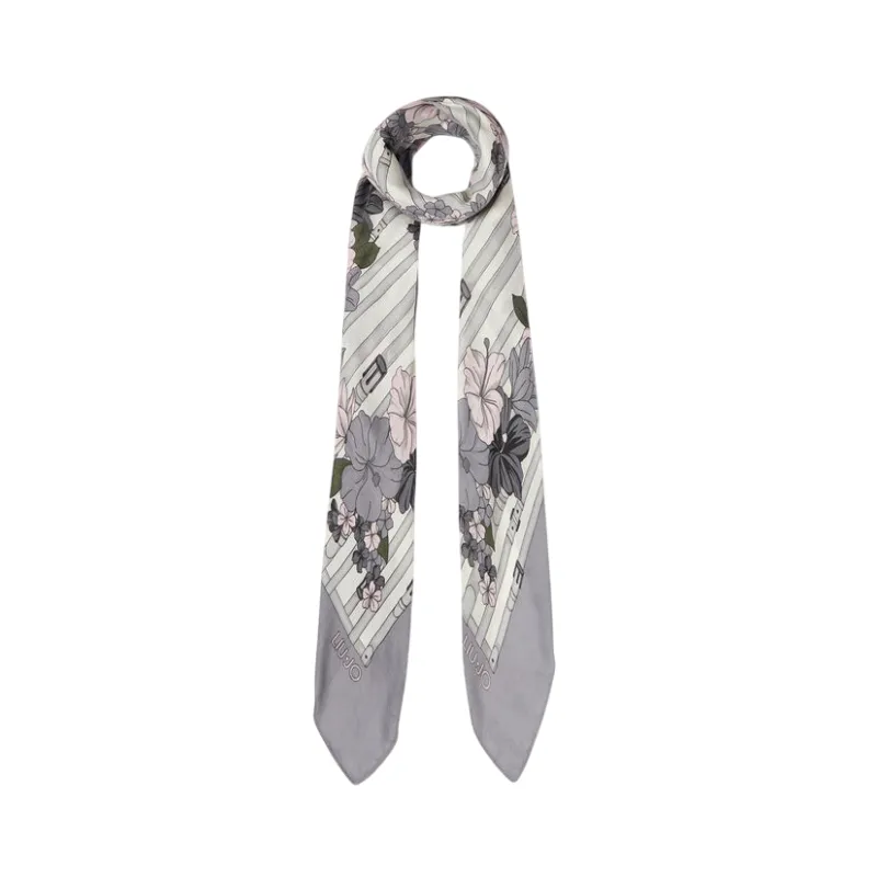 Foulard Liu Jo con disegni floreali, nero