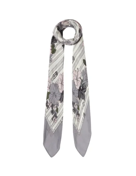 Liu Jo scarf with floral design, black
