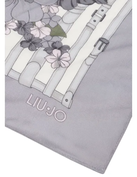 Foulard Liu Jo con disegni floreali, nero