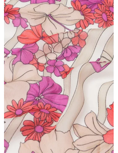 Liu Jo scarf with floral design, glam...