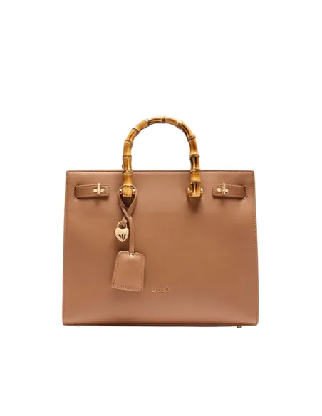 Liu Jo Tasche mit Griffen in Bambus-Optik, braun