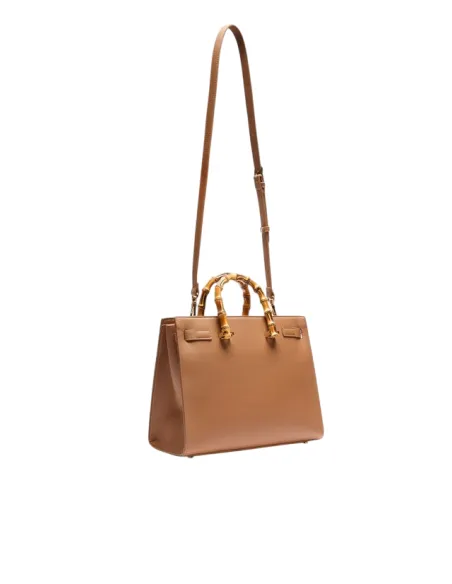 Liu Jo Tasche mit Griffen in Bambus-Optik, braun