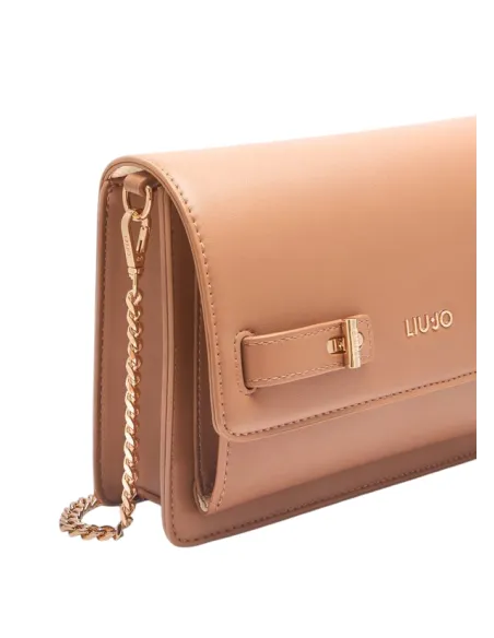 Borsa a tracolla con patta Liu Jo, marrone