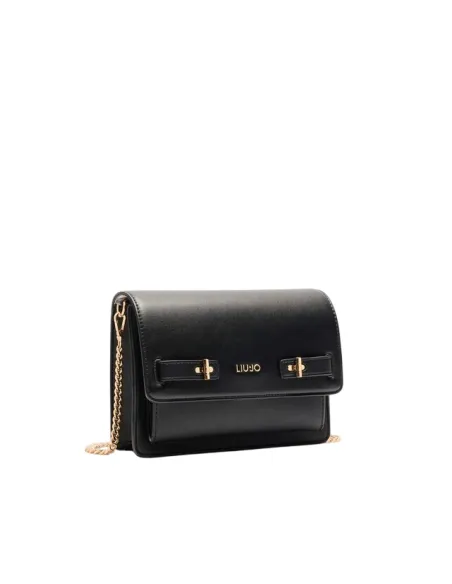 Borsa a tracolla con patta Liu Jo, nera