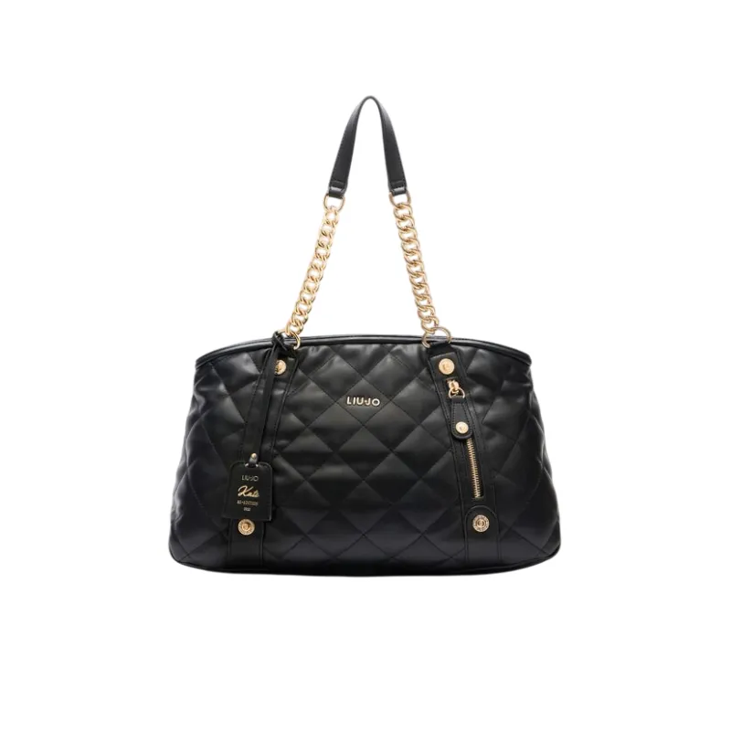 Liu Jo gesteppte Einkaufstasche, schwarz