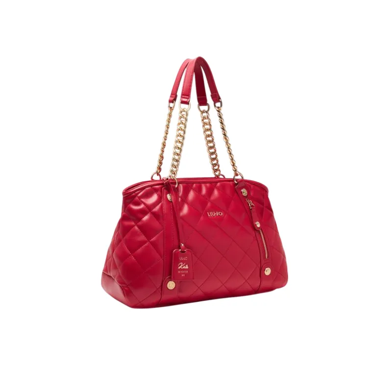Liu Jo quilted shopping bag, red 2
