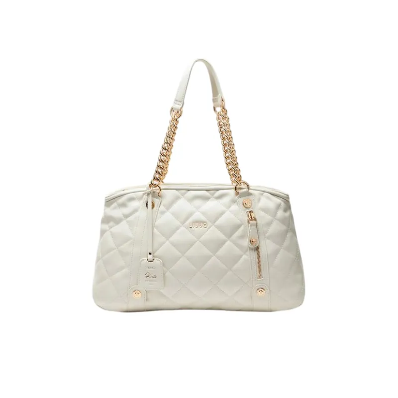 Liu Jo quilted shopping bag, cream