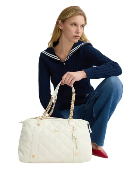 Borsa Liu Jo trapuntata, crema