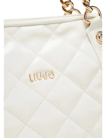 Liu Jo quilted shopping bag, cream