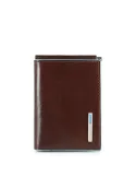 Piquadro Blue Square Geldklammer mit Kreditkartenhalter und RFID-Betrugsschutz, Dunkelbraun
