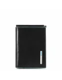 Fermasoldi con porta carte di credito e protezione anti-frode RFID Piquadro Blue Square, nero