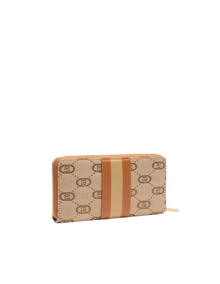 Liu Jo women's wallet in jacquard fabric, beige