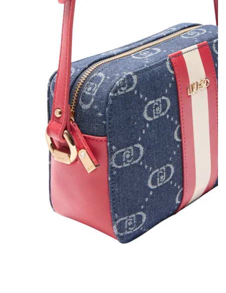 Liu Jo Umhängetasche aus Jacquard-Stoff, Denim blau