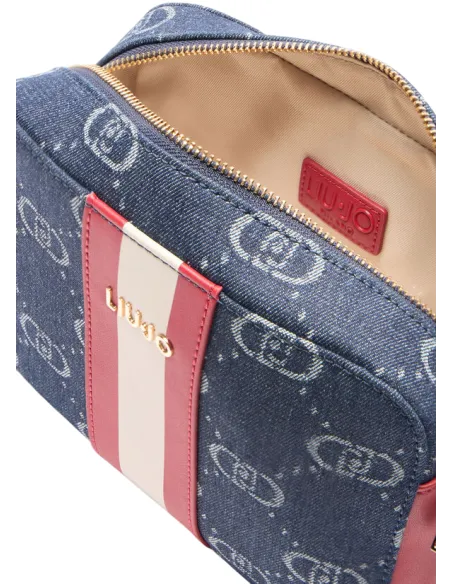 Liu Jo Umhängetasche aus Jacquard-Stoff, Denim blau