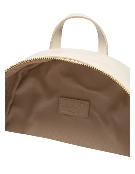 Liu Jo Damen-Rucksack mit Logo und Kette, creme