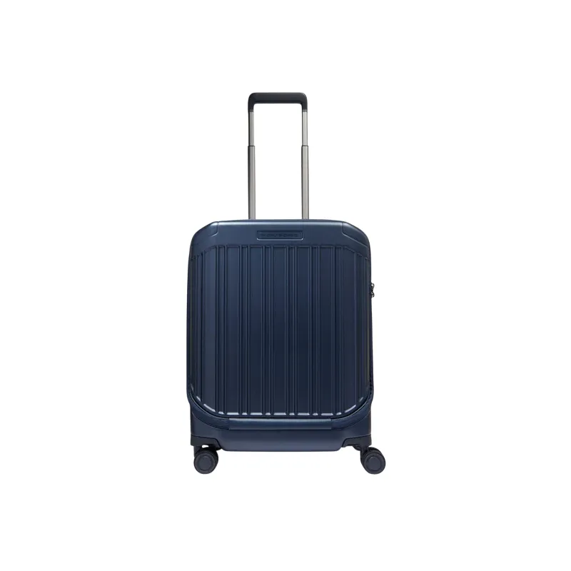 Trolley Piquadro con tasca frontale, blu