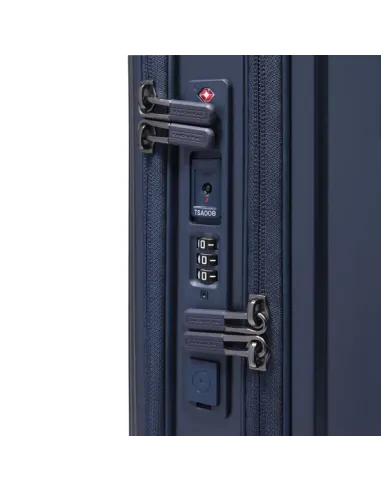 Trolley Piquadro con tasca frontale, blu