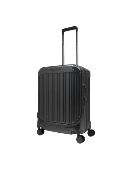 Piquadro PQ-Light cabin trolley with front laptop pocket, black