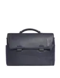 Cartella in pelle porta pc Piquadro Cronus, blu