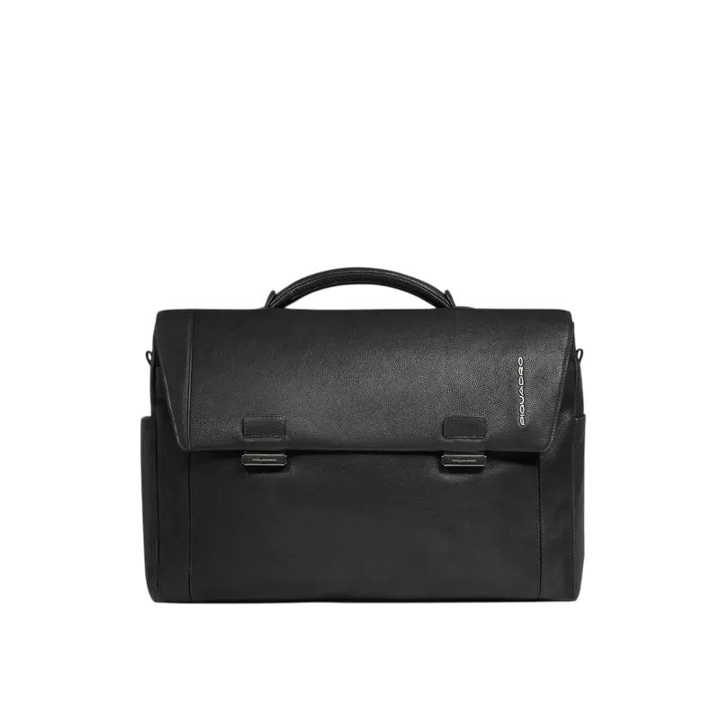 Cartella in pelle porta pc Piquadro Cronus, nera