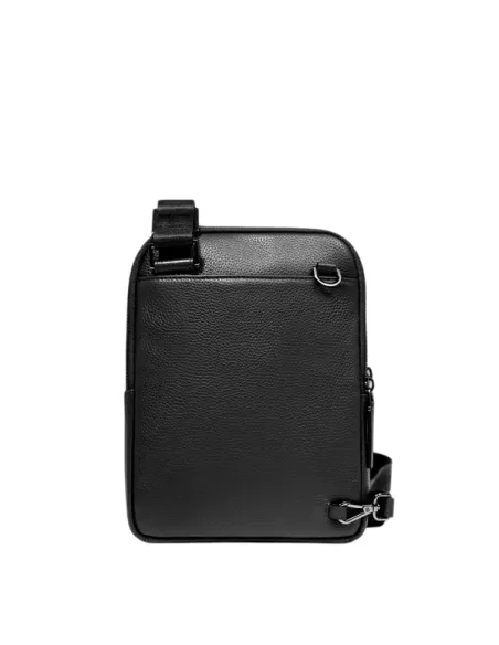 Piquadro Modus Herren-Umhängetasche mit zwei Fächern, schwarz