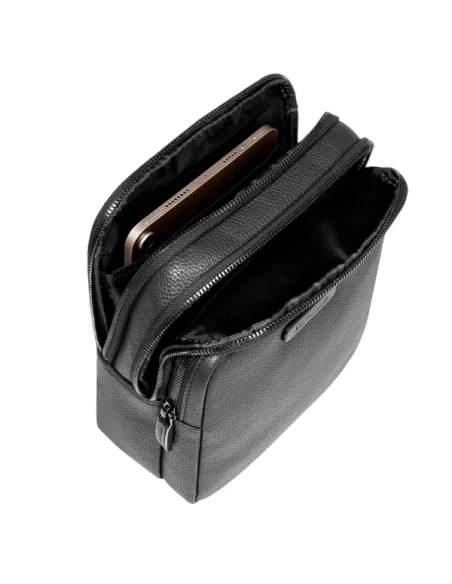 Piquadro Modus men's cross-body bag with two compartments, black