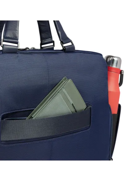 Piquadro Orion two-compartment 15.6 laptop briefcase, blue