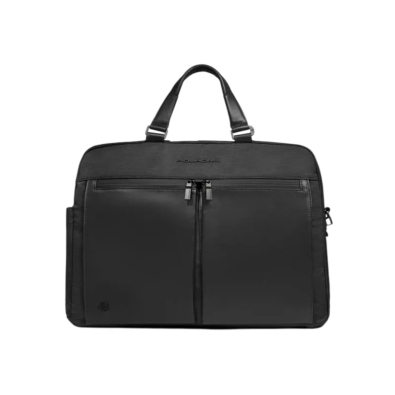 Cartella porta PC a due comparti Piquadro Orion, nera