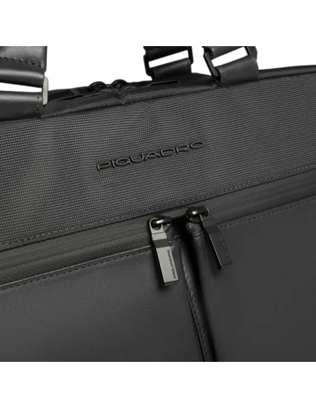 Cartella porta PC a due comparti Piquadro Orion, nera