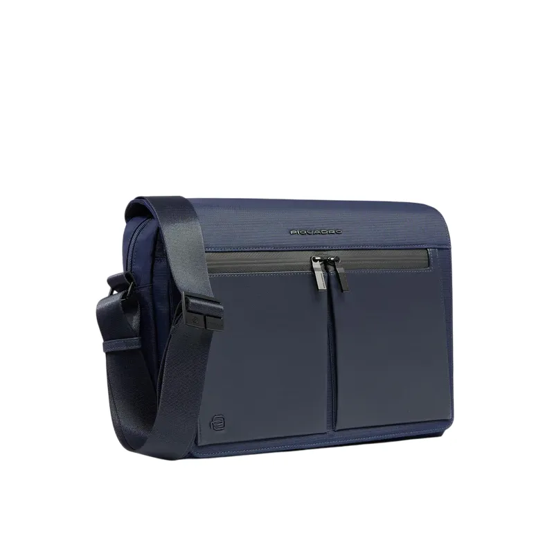 Piquadro Orion 13.3 laptop messenger, blue 2