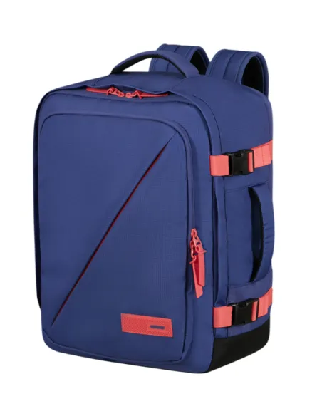 American Tourister Take2cabin travel backpack with 15.6 laptop compartment, Dusk Purple/Sunset Coral