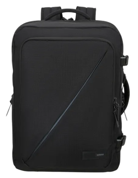 Erweiterbarer großer Reiserucksack American Tourister, schwarz