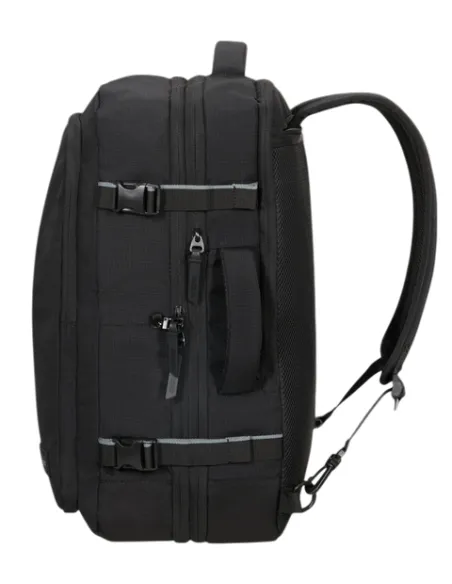 Erweiterbarer großer Reiserucksack American Tourister, schwarz