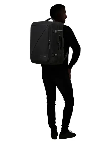 Erweiterbarer großer Reiserucksack American Tourister, schwarz