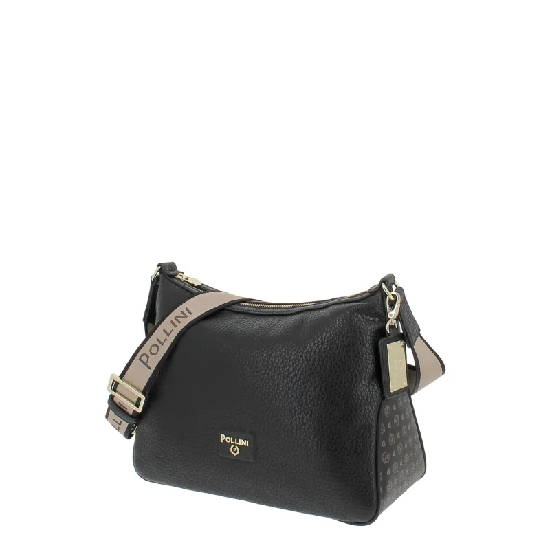 Pollini schwarz Umhängetasche mit Heritage-Einsatz 2