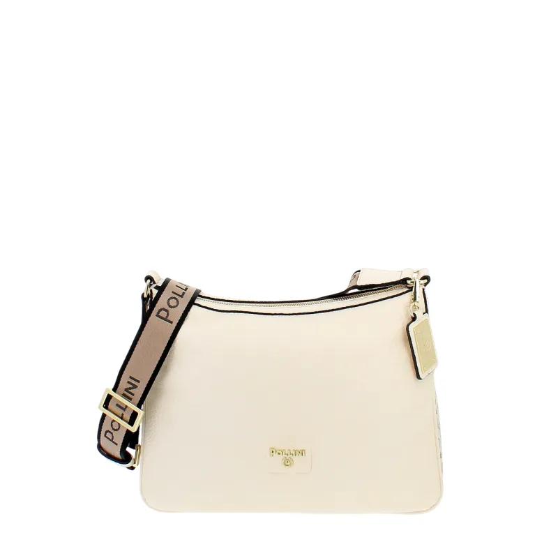 Borsa donna a spalla Pollini, avorio
