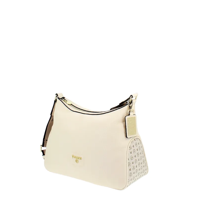 Pollini ivory shoulder bag with heritage insert 2