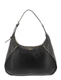 Pollini Schultertasche mit Reißverschluss, schwarz