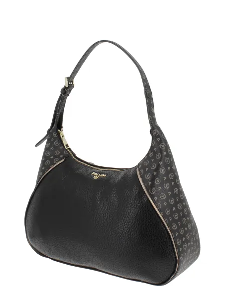 Pollini shoulder bag with zip fastening, black