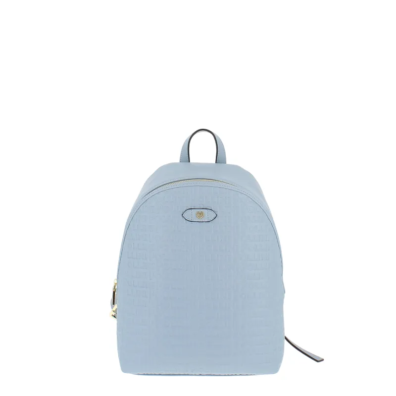 Pollini Damen-Rucksack mit Logo, hellblau