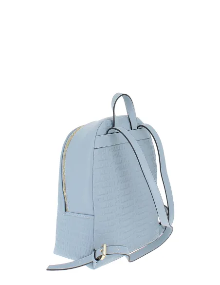Pollini Damen-Rucksack mit Logo, hellblau