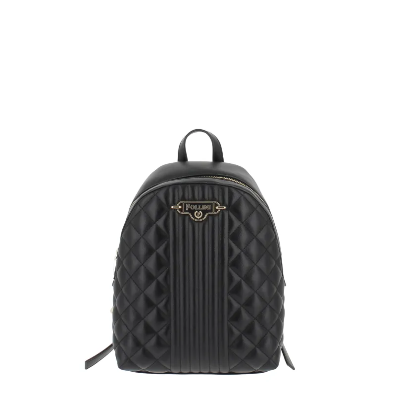 Pollini quilted women's backpack, black